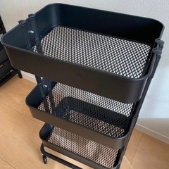 イケア　ロースコグワゴン 黒　IKEA  RASKOG 