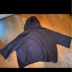 オーバービッグルーズシルエットフードパーカーカットソートレーナースウェットの画像