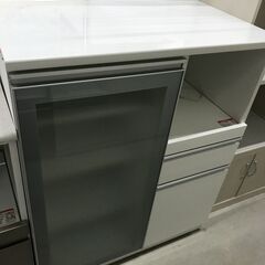 ★ジモティ割引あり★ レンジ台 ニトリ ホワイト/シルバー W(...