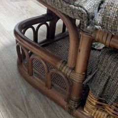 【日程調整中】ラタンソファー　レトロ　受け渡し3/10まで希望の画像