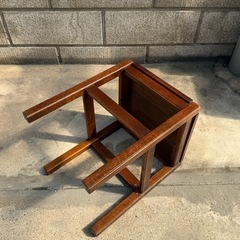 飛騨産業/キツツキスツール　希少品　一部欠けありの画像