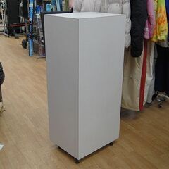 3段 多目的棚 幅50×奥40×高117cm 高さ調節可能 キャスター付き ホワイトウッド調 シェルフ   札幌市 清田区 平岡の画像