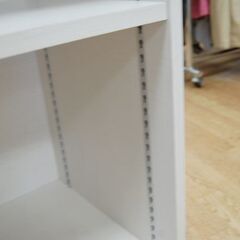 3段 多目的棚 幅50×奥40×高117cm 高さ調節可能 キャスター付き ホワイトウッド調 シェルフ   札幌市 清田区 平岡の画像