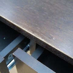 キャスター付き システムデスク 幅108.5×奥行53×高さ78.5cm 引出し付き ブラウン系 札幌市 清田区 平岡の画像