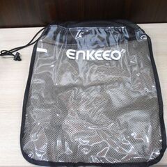ENKEED シュノーケル4点セット XLサイズ( 26～29㎝）ブラック/黒 収納袋付き 中古 スキューバダイビング ダイビング マリンスポーツ 苫小牧西店 の画像