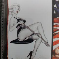 🔶新品未使用/マリリンモンロー②　20cm×30cmブリキ看板の画像