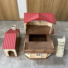 シルバニアファミリー 赤い屋根の大きなお家 家と階段のみ シルバ...