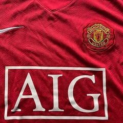 ★USED美品★NIKE マンチェスターユナイテッド(マンU) 半袖TシャツU 赤 AIG／サイズS の画像