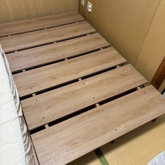 LOWYA ベットフレーム シングル 木目調シャビーナチュラル ×2