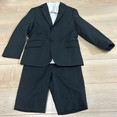 式服　キッズ　背広　ストライプ　スーツ　上下セット　120サイズ