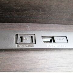 ニトリ　すのこセミダブルベッドフレーム　ヘッドボード付き　コンセントUSB付き　ロータイプ　棚付き　直接引取歓迎の画像