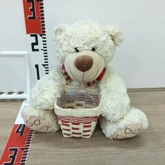 0302-061 くまのぬいぐるみ　バスケット付き