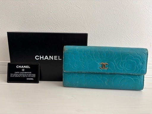 CHANEL シャネル　カメリア　ラムスキン　長財布　財布　正規品　ハワイ限定