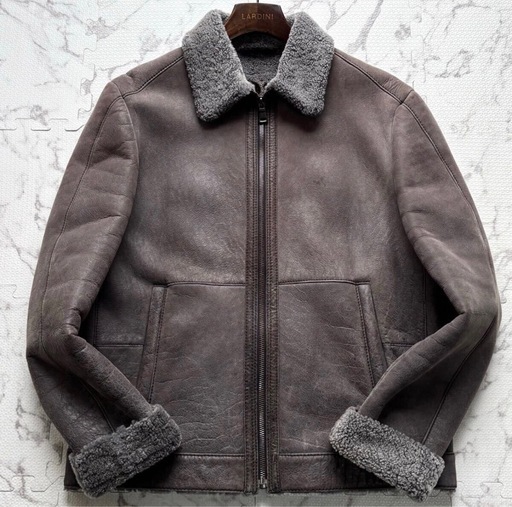 Hugo BOSS  ラムレザーフライトジャケット