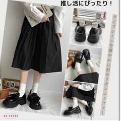 新品🌟 厚底ローファー 蝶結びデザイン　推し活 コスプレ用靴 ゴシックスタイル　24.5の画像
