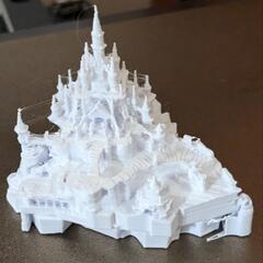 ３Dプリンター PLAプリント　ハイラル城(浮上版２分の１サイス)