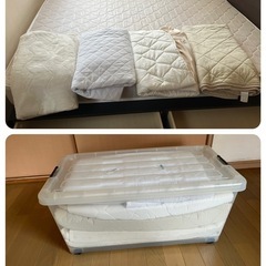 （4月末まで‼️）セミダブルベット・カバー付きの画像