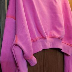 裏起毛　ショート丈トレーナー　フリーサイズの画像