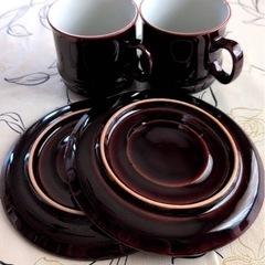 美品　コーヒー&紅茶カップ碗皿　2客　昭和レトロの画像