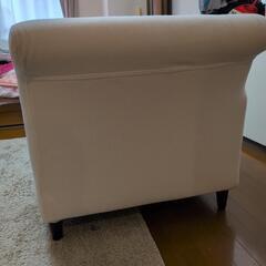 ホワイト　カウチソファー　の画像