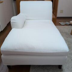 ホワイト　カウチソファー　の画像