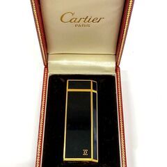 Cartier ガスライター ペンタゴン 五角形 マスト ブラッ...