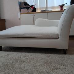 ホワイト　カウチソファー　の画像