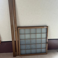 和風柄　室内仕切窓　飾り窓の画像