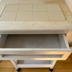 【受付終了】木製キッチンワゴン　カントリー調の画像