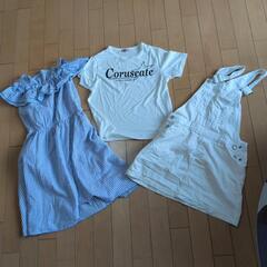 【お譲り先決定】140cm Tシャツ・ワンピース・ジャンパースカート