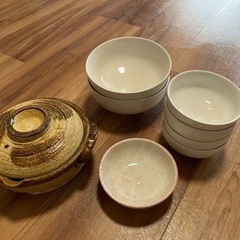 食器✖️7個と土鍋（小）