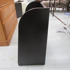 マガジンラック ブックスタンド 幅55×奥行29×高さ59.5cm ダークブラウン 雑誌 パンフレット 収納家具 苫小牧西店の画像