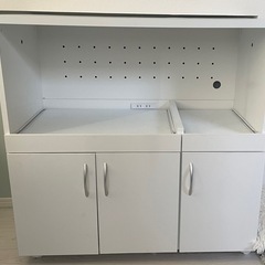 コンパクト食器棚　ホワイト