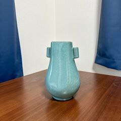清水焼、平安翠浩銘、花瓶、置物 清水焼、平安翠浩銘、花瓶、置物