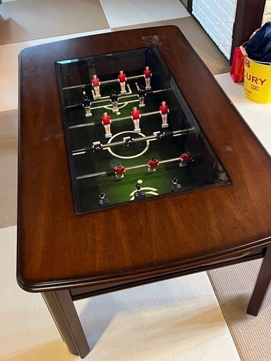 家具調テーブルサッカー　しっかり遊べます