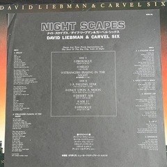 レコード　DAVID LIEBMAN&CARVEL SIX/NIGHT SCAPESの画像