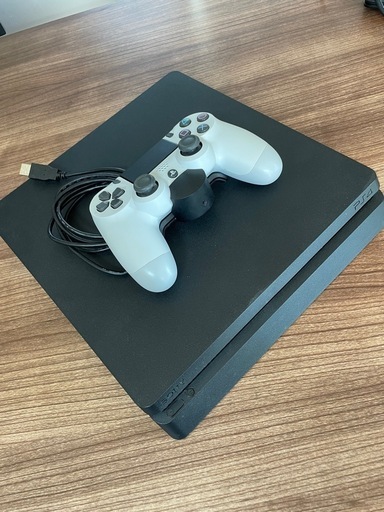 美品　PS4 CUH-2200A 純正コントローラー/背面アタッチメント/ケーブル付き