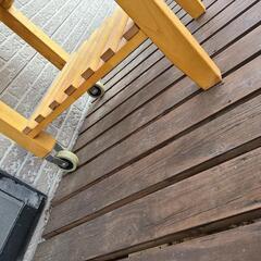 IKEA 　ベクヴェーム キッチンワゴン　作業台　(ﾒﾝﾃﾅﾝｽｵｲﾙ付き)の画像