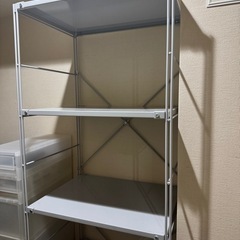 無印良品　スチールユニットシェルフ　クロスバー取付済