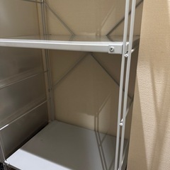 無印良品　スチールユニットシェルフ　クロスバー取付済の画像