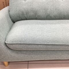 2人掛けソファー　ライトグリーンの画像