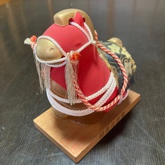 開運出世駒　馬　赤　置物　縁起物　宮崎県　昭和レトロの画像