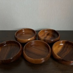 木製のサラダボウル ６個セット(鉢 大1 小5 )☆ 木製皿の画像