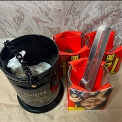 アイスペール　グラス3個　レトロ　未使用の画像