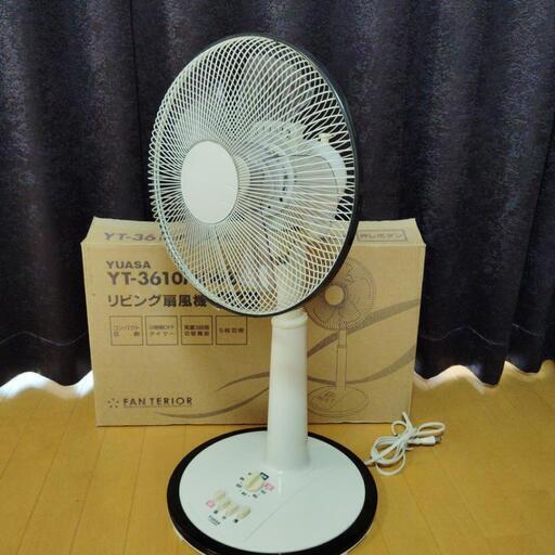 YUASA　リビング扇風機　押しボタン　YT-3610M(WB)　2011年製　扇風機　リビングファン