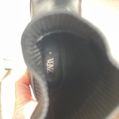 ZARA ショートブーツ　36 ブラック　サイドゴアの画像