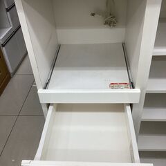 キャスター付食器棚　ナチュラルの画像