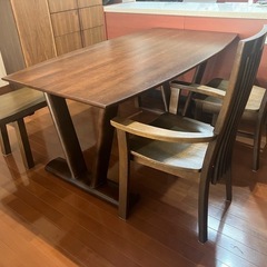 超美品　ダイニングテーブルセット　サントリー　樽物語