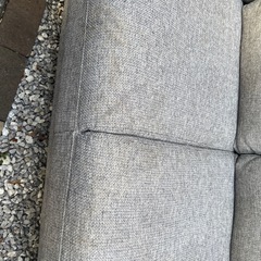 ニトリ2人掛けソファ グレーの画像