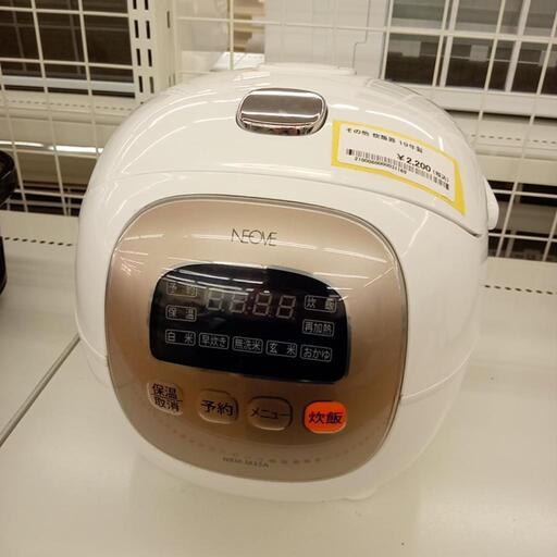 ★ジモティ割あり★ NEOVE　炊飯器　19年製　3.5合炊き　クリーニング済　YJ5469